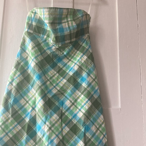 GAP Plaid Empire Waist Strapless Dress - Picture 4 of 12